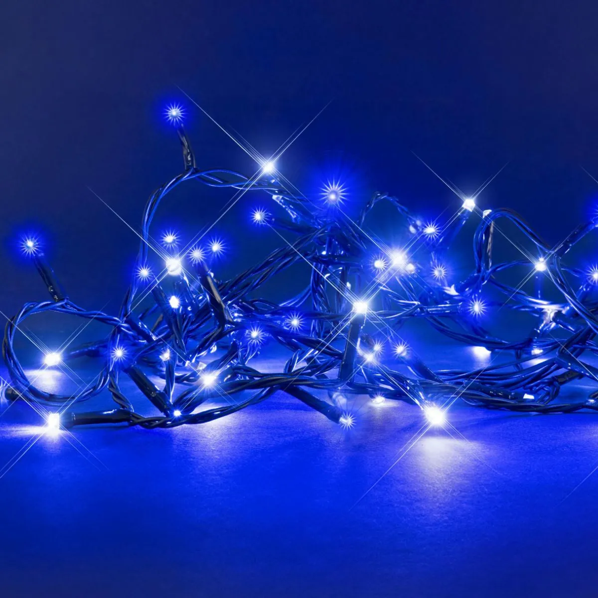 BLACHERE Guirlande lumineuse 8 m 128 LED câble vert Flashing light Bicolore Bleu et blanc froid Bicolore Bleu Blanc froid Discount