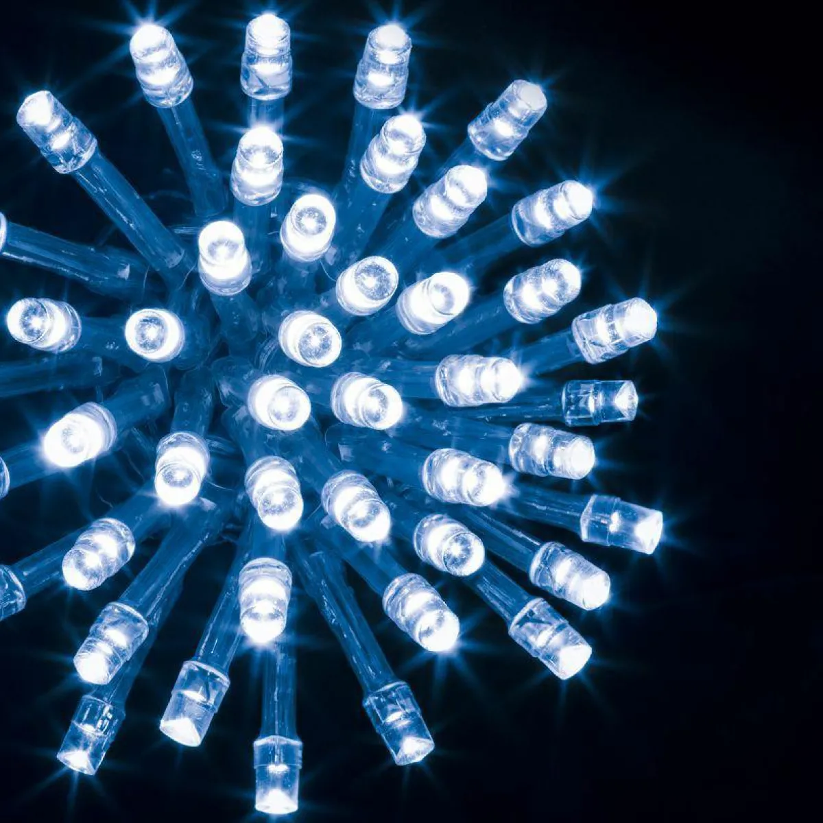 Feeric Lights & Christmas Guirlande lumineuse 50 m 500 LED câble transparent Timer Bleu Bleu - câble Transparent Hot