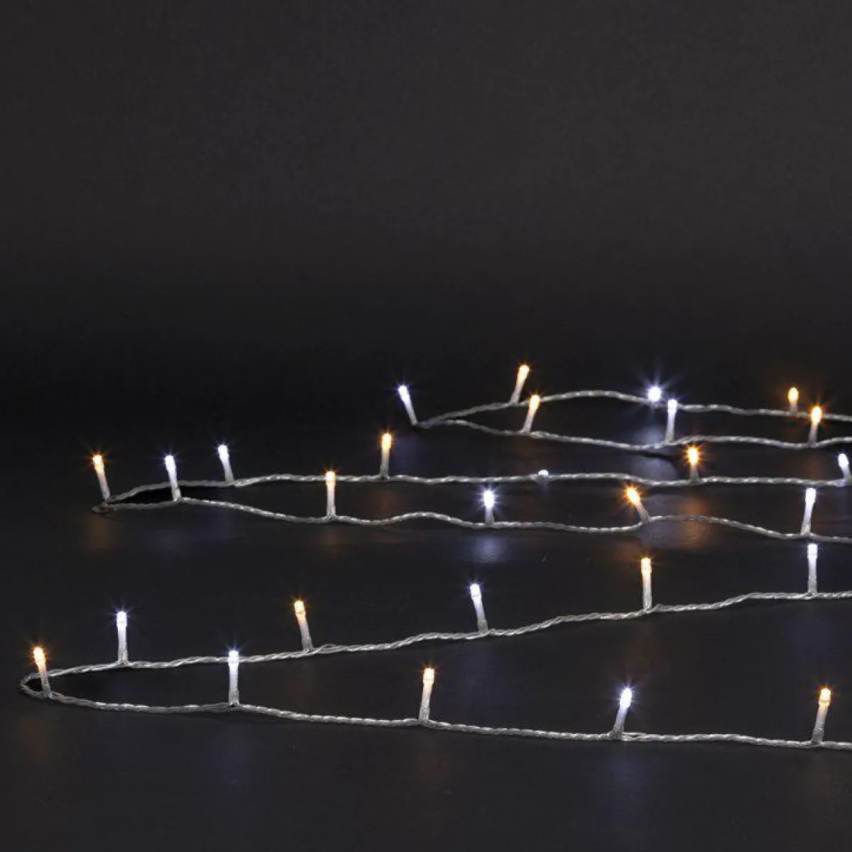 Feeric Lights & Christmas Guirlande lumineuse 10 m 100 LED câble noir Bicolore Blanc chaud et froid Bicolore Blanc chaud / Froid - câble noir Hot