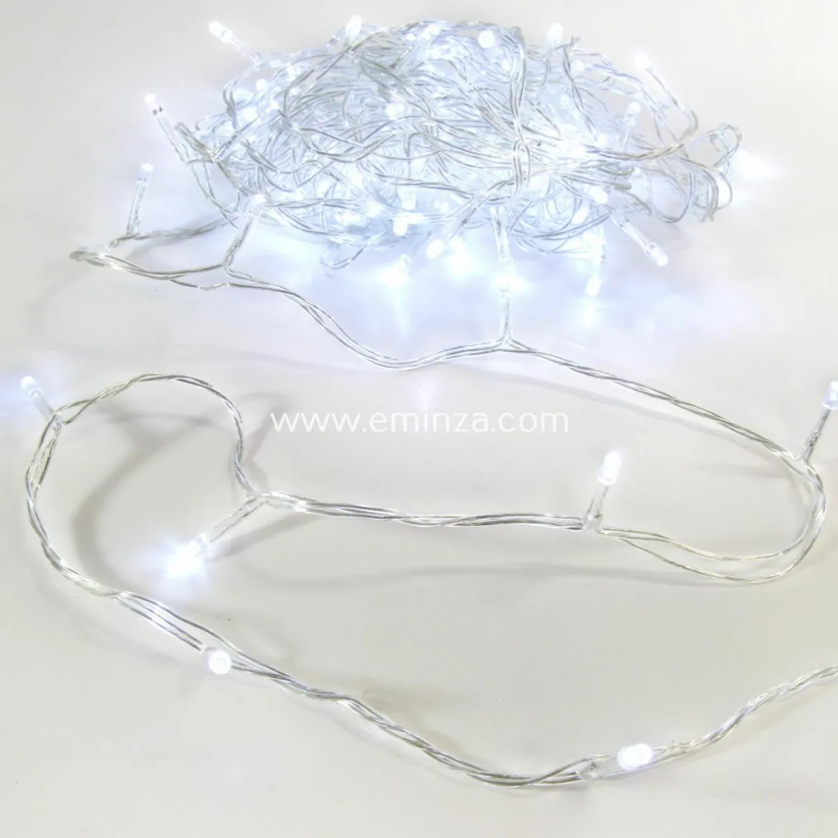 Feeric Lights & Christmas Guirlande lumineuse 10 m 100 LED câble transparent Timer Blanc froid Blanc Froid - câble transparent New