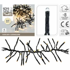 KOOPMAN Guirlande lumineuse 11 m 1512 LED câble noir Boa Blanc chaud Blanc Chaud - câble noir Outlet