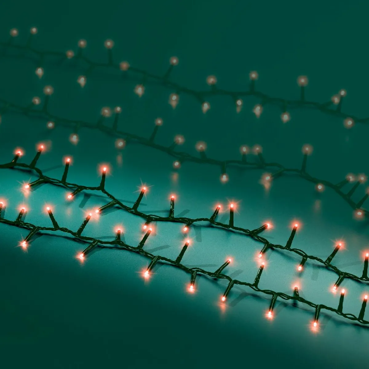 KAEMINGK Guirlande lumineuse 22,5 m 1000 LED câble vert Luxe Rouge Rouge - câble vert Best