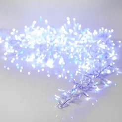 KAEMINGK Guirlande lumineuse 11 m 500 LED câble transparent Luxe Bicolore Blanc et bleu Bicolore Bleu / Blanc froid - câble transparent New
