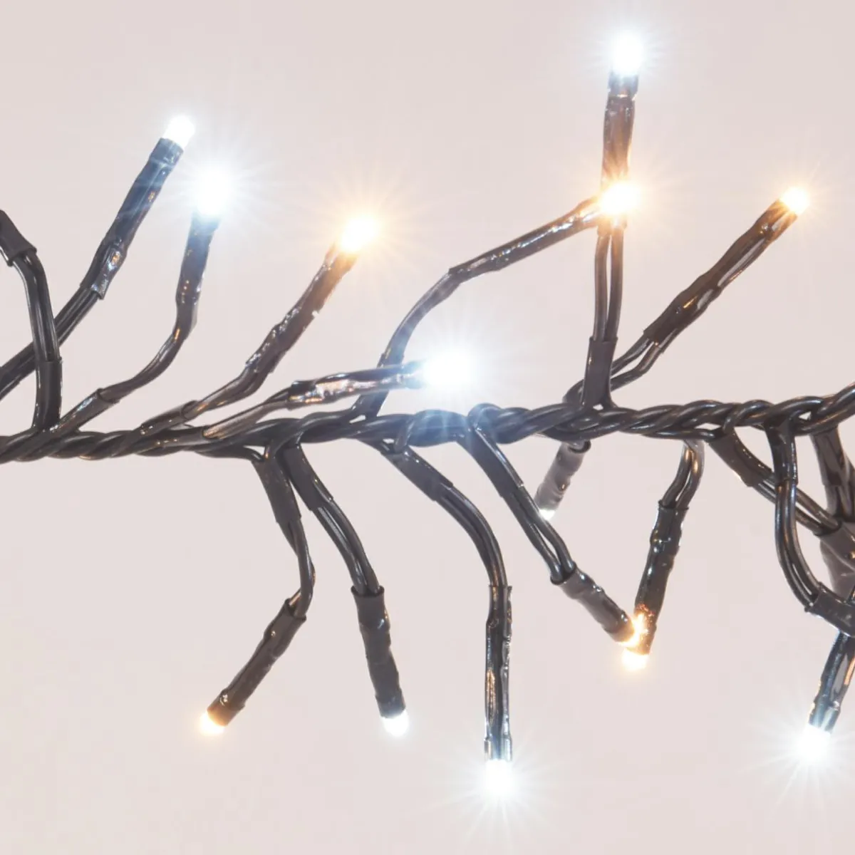 KOOPMAN Guirlande lumineuse 21,80 m 3000 LED câble noir Boa Bicolore Blanc chaud et froid Bicolore Blanc chaud / Froid - câble noir New