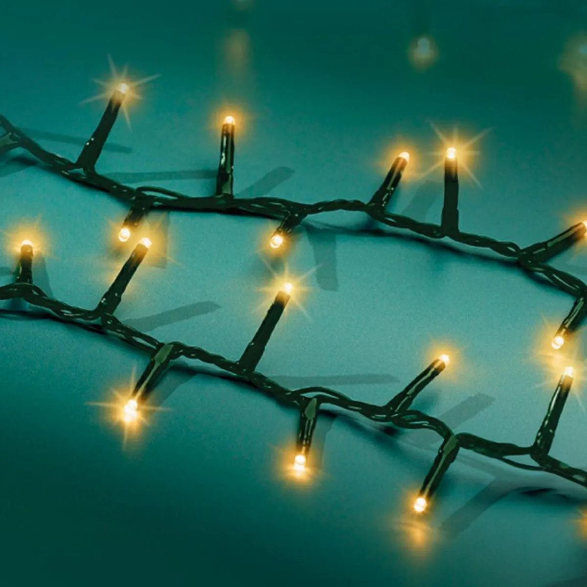 KAEMINGK Guirlande lumineuse 7,50 m 350 LED câble vert Luxe Blanc chaud doré Blanc chaud doré - câble vert