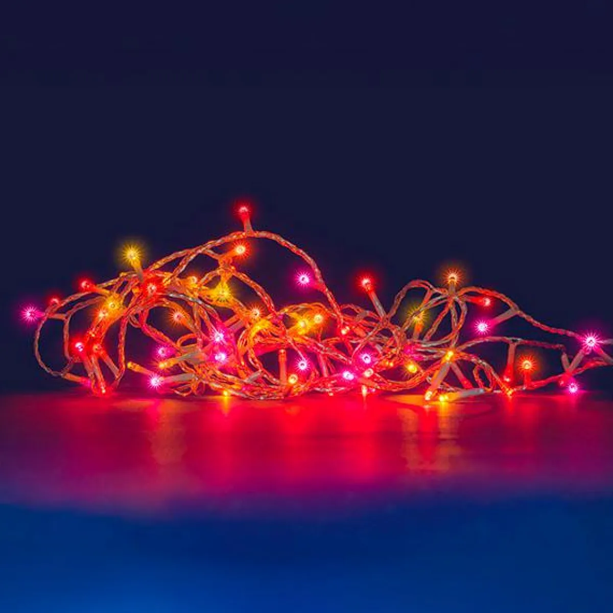 BLACHERE Guirlande lumineuse 8 m 128 LED câble transparent Multicouleur Multicolore Sale