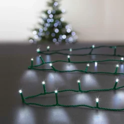 Feeric Lights & Christmas Guirlande lumineuse 10 m 100 LED câble vert Timer Blanc froid Blanc Froid - câble vert