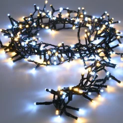 KAEMINGK Guirlande lumineuse 16 m 750 LED câble vert Luxe Bicolore Blanc chaud et froid Bicolore Blanc chaud / Chaud doré - câble vert New