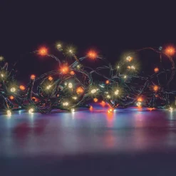 BLACHERE Guirlande lumineuse 16 m 192 LED câble vert Bicolore Orange et blanc chaud Bicolore Orange / Blanc froid New
