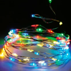 KOOPMAN Guirlande lumineuse 12 m 120 Micro LED Fil d'argent Multicolore Online