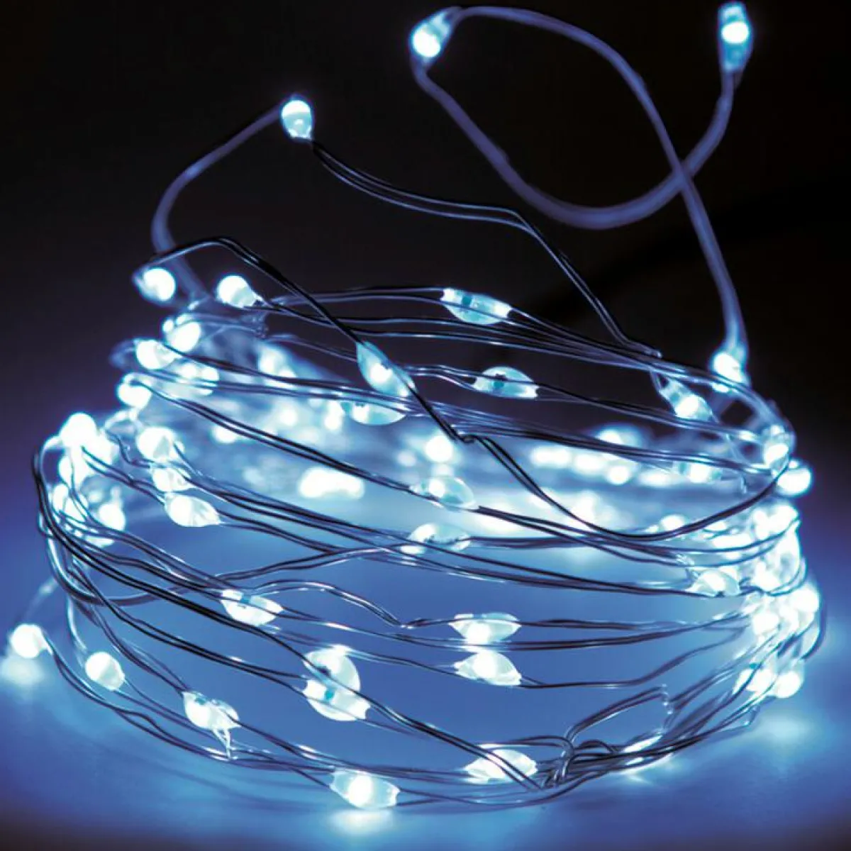 KOOPMAN Guirlande lumineuse 8 m 80 Micro LED Fil d'argent Blanc froid New