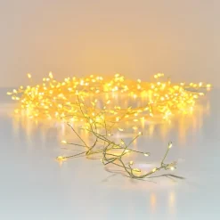 KAEMINGK Guirlande lumineuse 12 m 960 Micro LED câble or Luxe bicolore Blanc chaud et froid Bicolore Blanc chaud / Blanc froid - Câble Or New