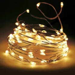 KOOPMAN Guirlande lumineuse 24 m 240 Micro LED Fil d'argent Blanc chaud Best
