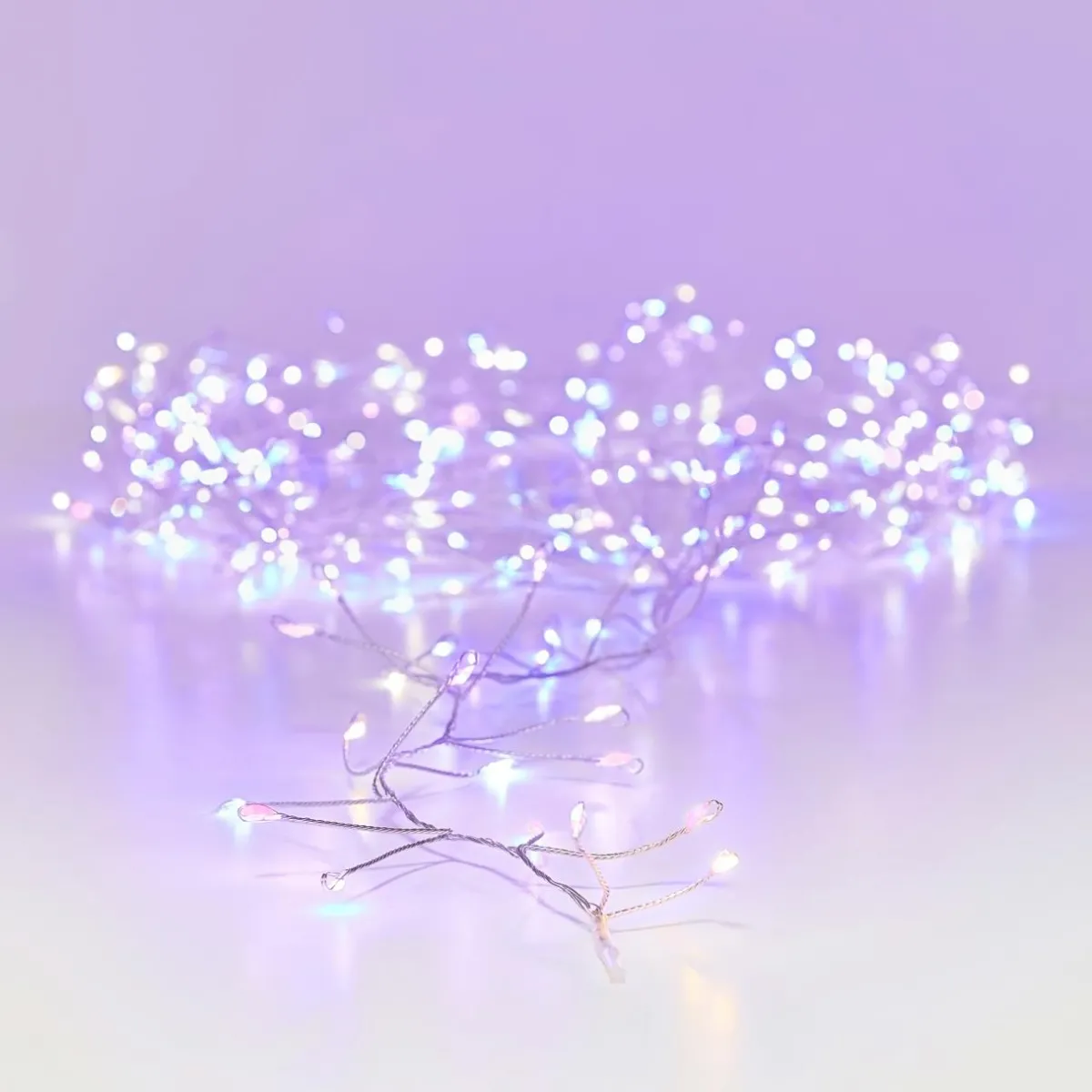 KAEMINGK Guirlande lumineuse 12 m 960 Micro LED câble argent Luxe Tricolore Rose blanc chaud et froid Tricolore Rose Blanc chaud / froid - câble argent Sale