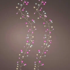 KAEMINGK Guirlande lumineuse 12 m 960 Micro LED câble argent Luxe Tricolore Rose blanc chaud et froid Tricolore Rose Blanc chaud / froid - câble argent Sale