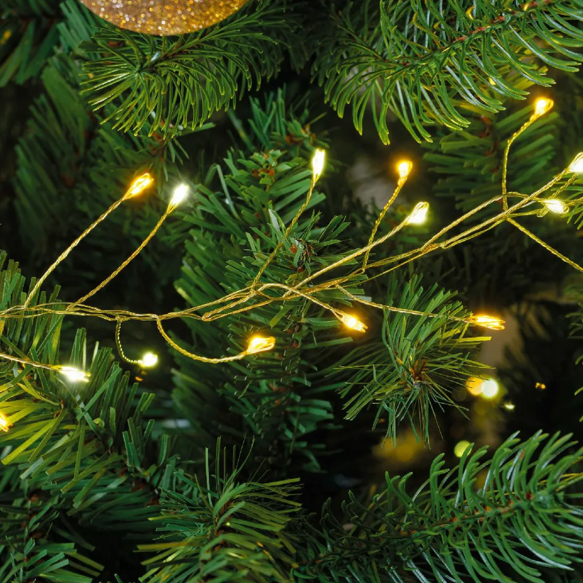 KAEMINGK Guirlande lumineuse 6 m 480 Micro LED câble or Luxe bicolore Blanc chaud et froid Bicolore Blanc chaud / Blanc froid - Câble Or Clearance