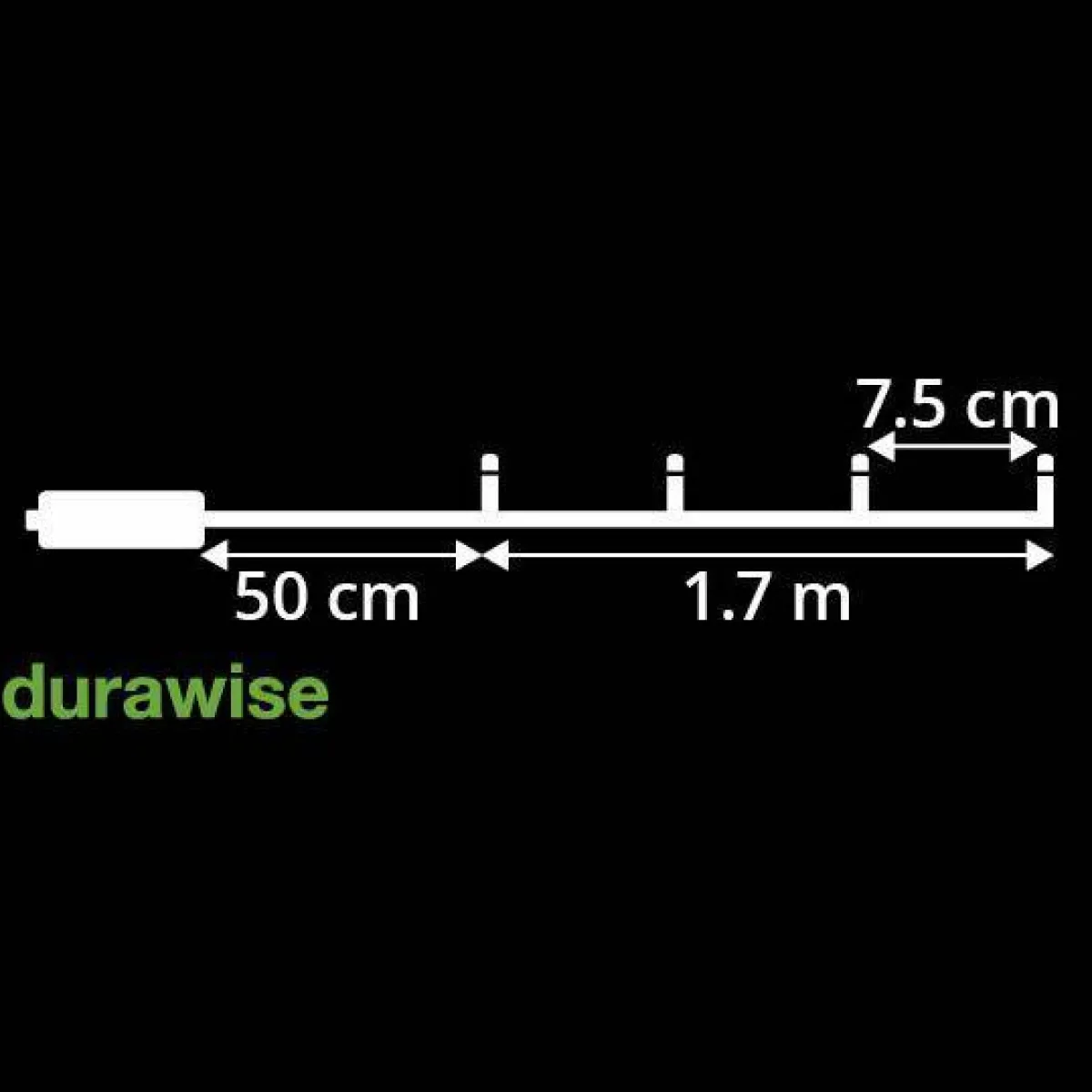 KAEMINGK Guirlande lumineuse à piles 1,70 m 24 LED câble noir Durawise Blanc froid Blanc Froid - câble noir Online