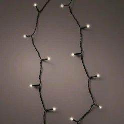 KAEMINGK Guirlande lumineuse à piles 14,30 m 192 LED câble noir Durawise Blanc chaud Blanc Chaud - câble noir New