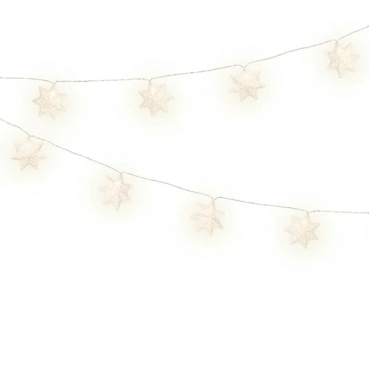 KAEMINGK Guirlande lumineuse à piles 10 LED (2,25 m) Flocons en papier Blanc chaud Discount
