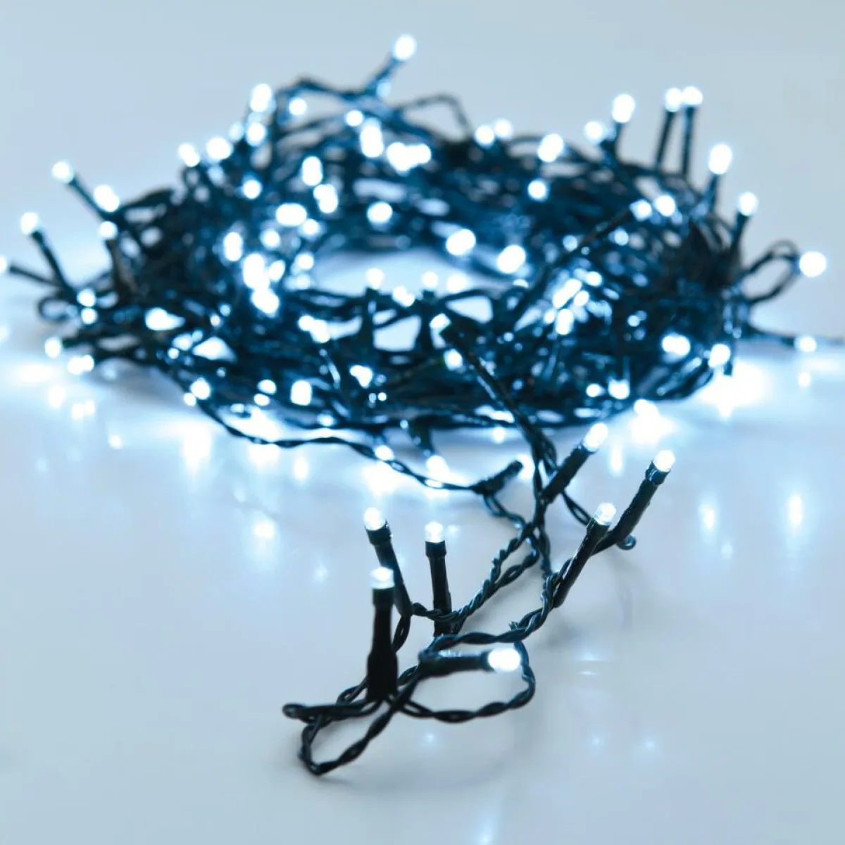 KOOPMAN Guirlande lumineuse à piles 14.50 m 192 LED câble noir Luxe Blanc froid Blanc Froid - câble noir Clearance