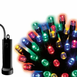 KAEMINGK Guirlande lumineuse à piles 7,10 m 96 LED câble noir Durawise Multicolore Multicolore - câble noir Online