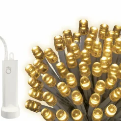 KAEMINGK Guirlande lumineuse à piles 3,50 m 48 LED câble transparent Durawise Blanc chaud Blanc Chaud - câble transparent Sale