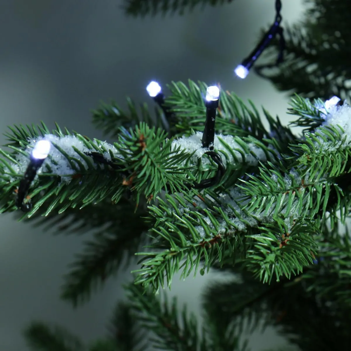 KAEMINGK Guirlande lumineuse à piles 3,50 m 48 LED câble noir Durawise Blanc froid Blanc Froid - câble noir