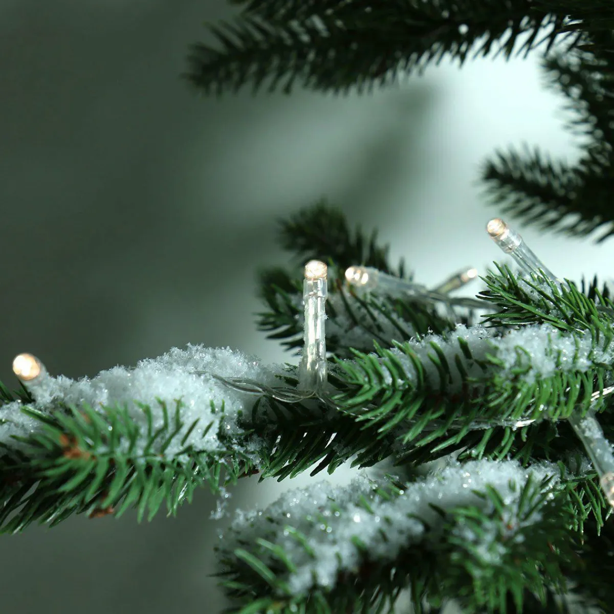 KAEMINGK Guirlande lumineuse à piles 7,10 m 96 LED câble transparent Durawise Blanc chaud Blanc Chaud - câble transparent New