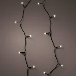 KAEMINGK Guirlande lumineuse à piles 7,10 m 96 LED câble noir Durawise Blanc chaud Blanc Chaud - câble noir New