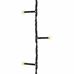 KAEMINGK Guirlande lumineuse à piles 7,10 m 96 LED câble noir Durawise Blanc chaud Blanc Chaud - câble noir New