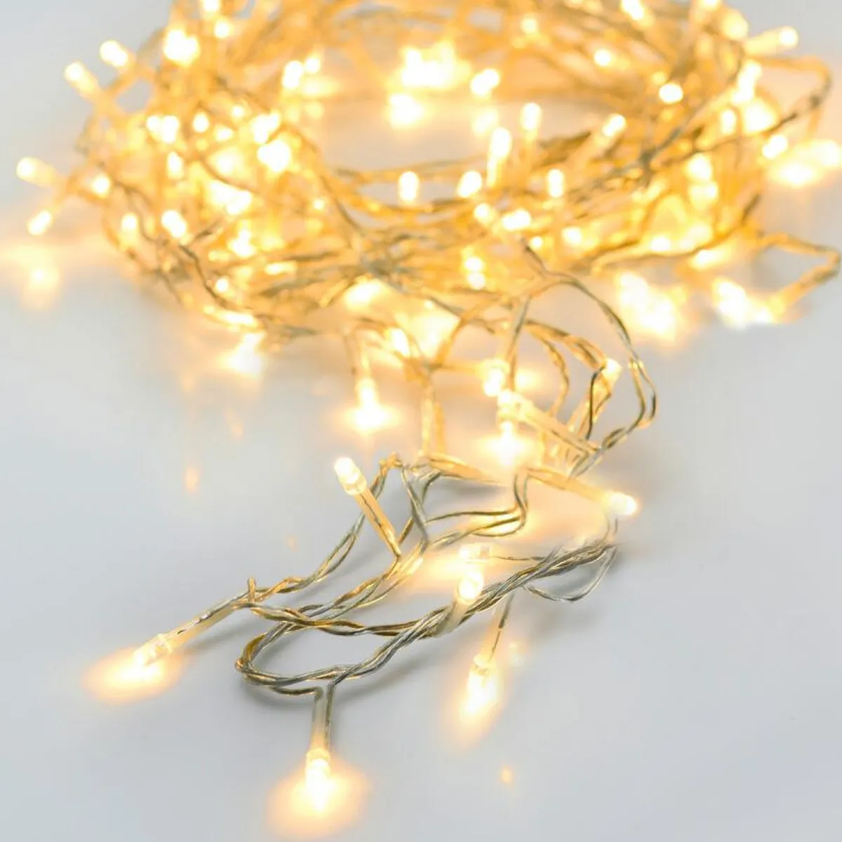 KOOPMAN Guirlande lumineuse à piles 3,5 m 48 LED câble transparent Luxe Blanc chaud Blanc Chaud - câble transparent Outlet