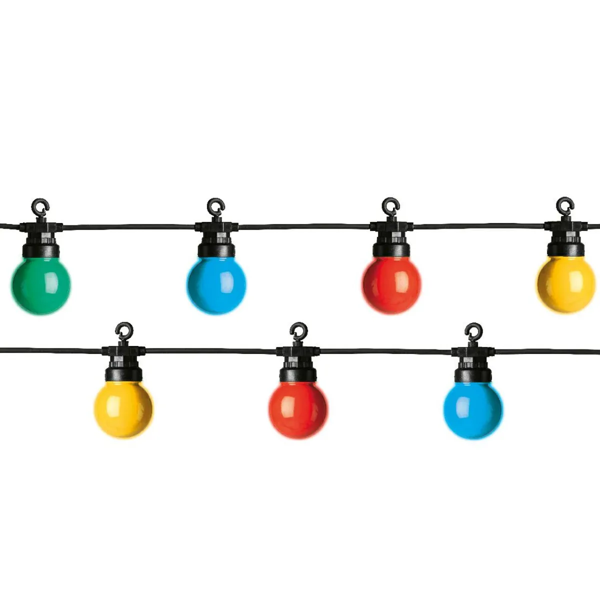#N/A Guirlande lumineuse connectable jardin 9,5 m 20 LED Guinguette Garden Multicolore
