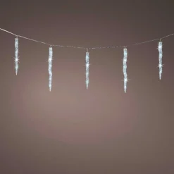 KAEMINGK Guirlande lumineuse connectable 3,60 m 60 LED câble transparent Glaçons effet Flash Blanc froid New
