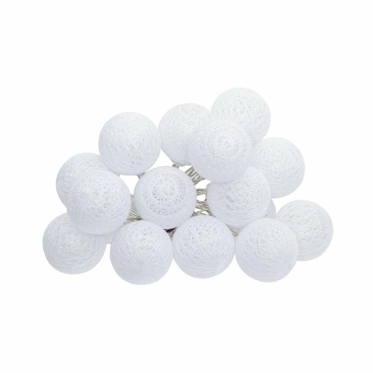 ATMOSPHERA Guirlande lumineuse déco 16 boules 2,4 m Maribel he Blanc Discount