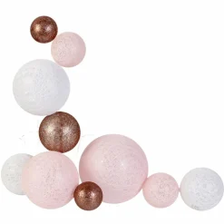 THE HOME DECO LIGHT Guirlande lumineuse déco 10 boules 1 m Savannah Rose poudré Nude Clearance