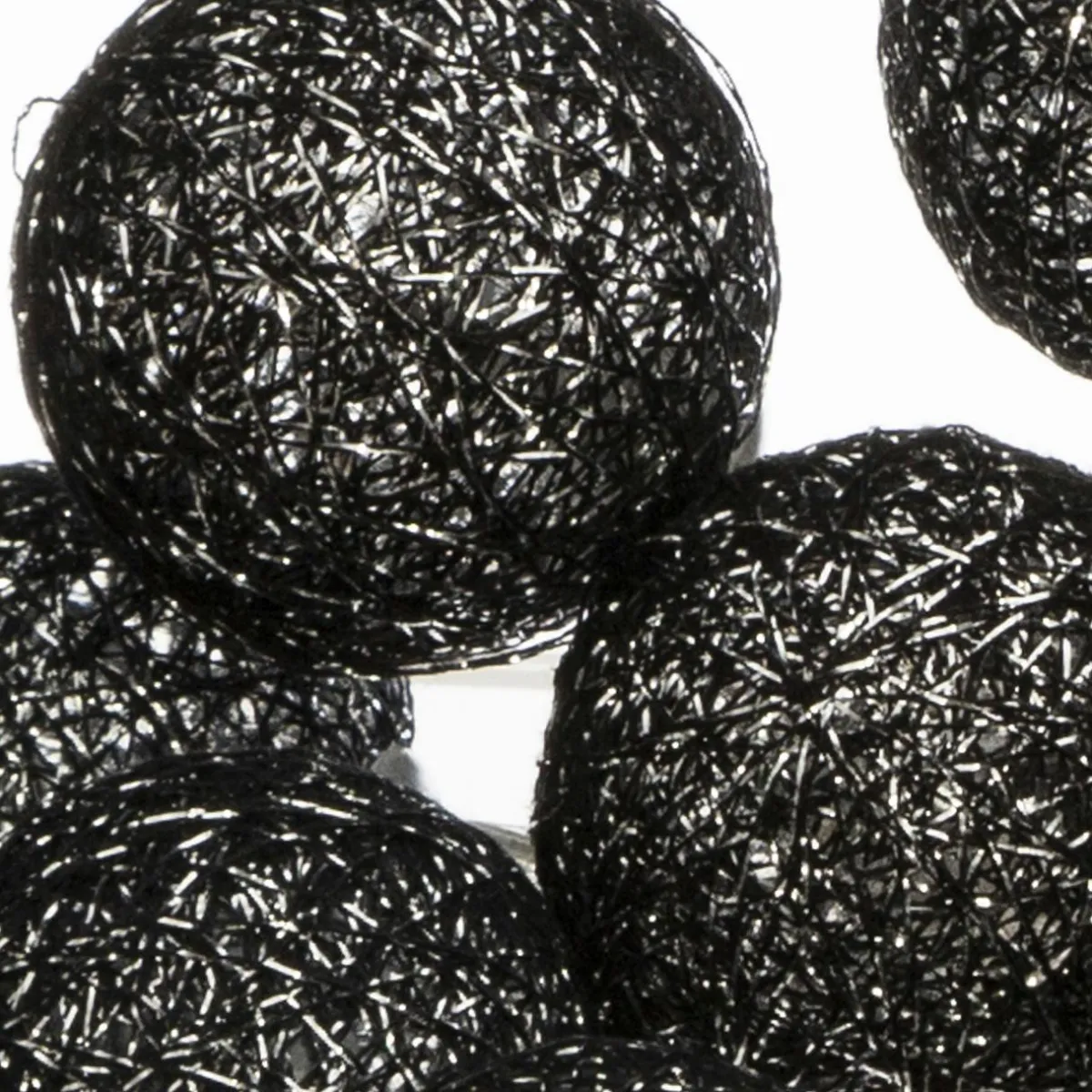 ATMOSPHERA Guirlande lumineuse déco 20 boules 4,36 m Bobina Noir Outlet