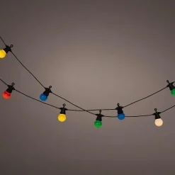 KAEMINGK Guirlande lumineuse de jardin solaire 10 LED (4,5 m) Guinguette estivale Multicolore Hot