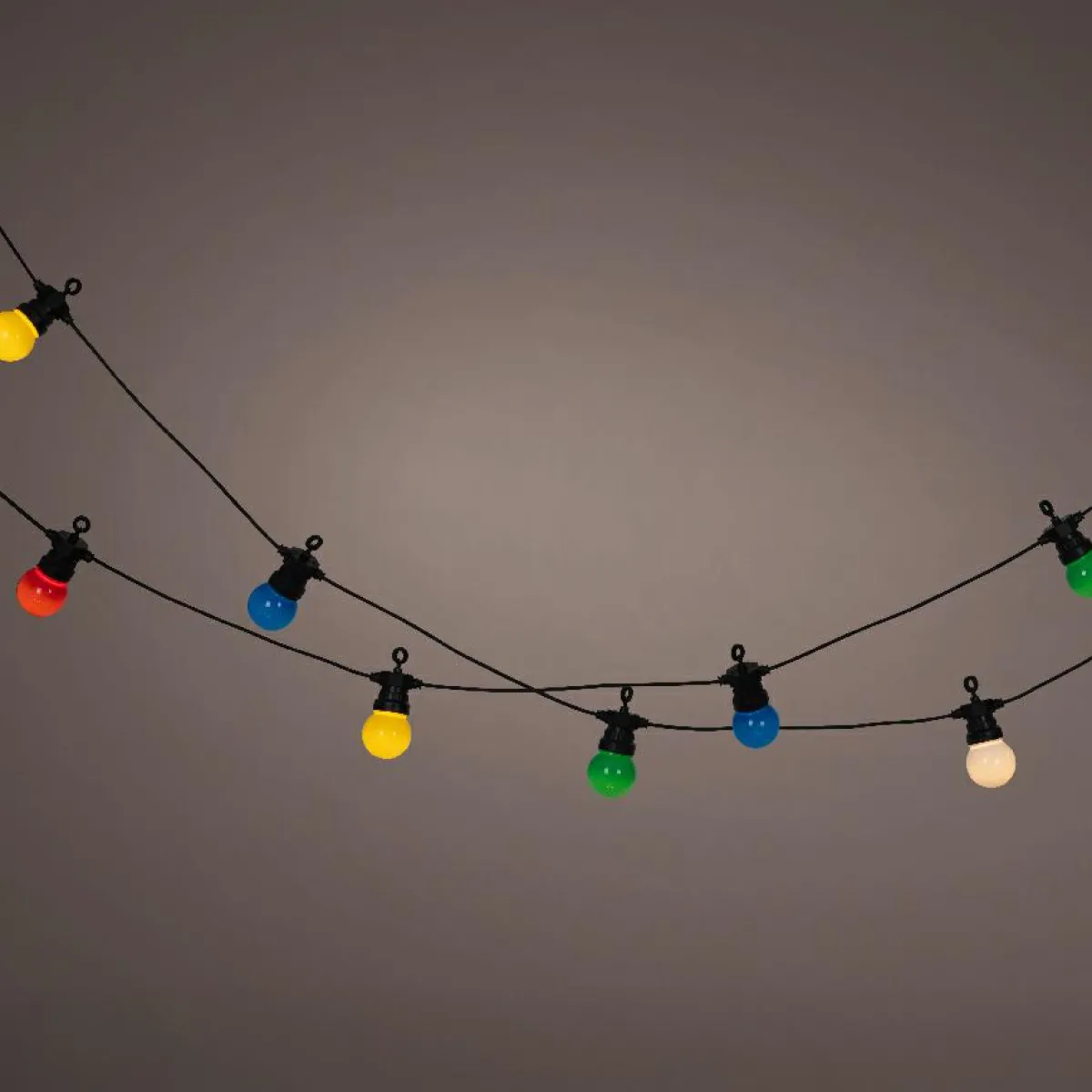 KAEMINGK Guirlande lumineuse de jardin solaire 10 LED (4,5 m) Guinguette estivale Multicolore Hot