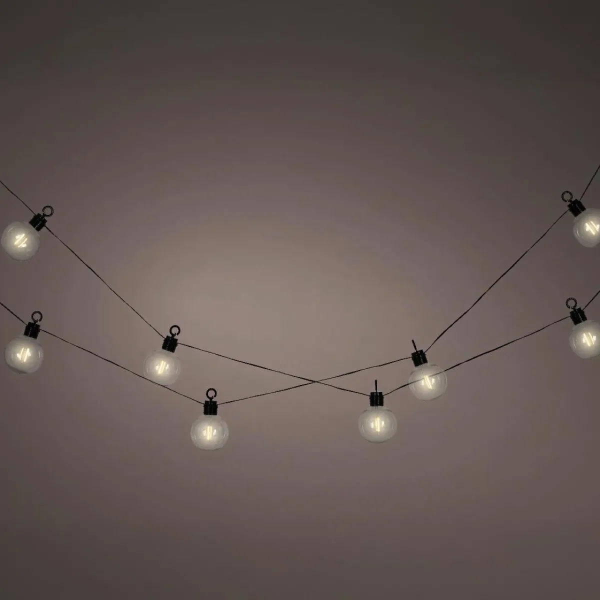 KAEMINGK Guirlande lumineuse de jardin solaire 8 LED (5,8 m) Guinguette en fête Blanc chaud New