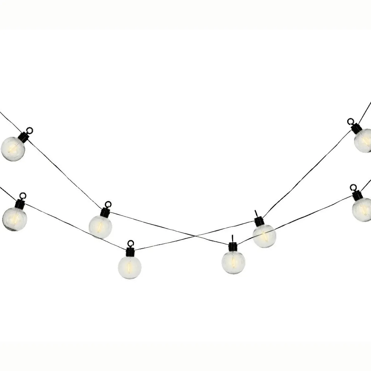 KAEMINGK Guirlande lumineuse de jardin solaire 8 LED (5,8 m) Guinguette en fête Blanc chaud New