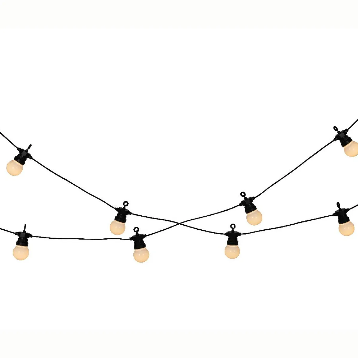 KAEMINGK Guirlande lumineuse de jardin solaire 10 LED (4,5 m) Guinguette estivale Blanc chaud Outlet