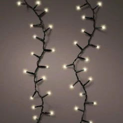 KAEMINGK Guirlande lumineuse Durawise à piles 14,98 m 600 LED câble noir Blanc chaud Blanc Chaud - câble noir Outlet