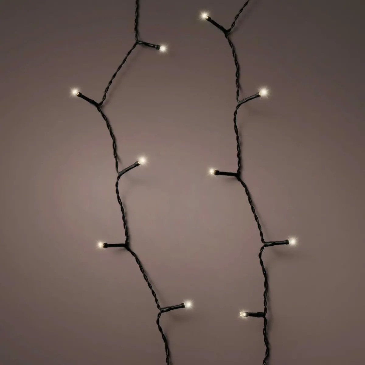 KAEMINGK Guirlande lumineuse Durawise à piles 17,90 m 240 LED câble noir Blanc chaud Blanc Chaud - câble noir Discount