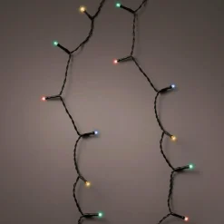 KAEMINGK Guirlande lumineuse Durawise à piles 14,30 m 192 LED câble noir Multicolore Multicolore - câble noir New