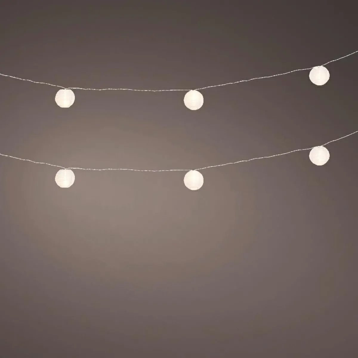 KAEMINGK Guirlande lumineuse extérieure à piles 20 LED (9,5 m) Lanternes chinoises Blanc Online