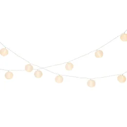 KAEMINGK Guirlande lumineuse extérieure à piles 10 LED (2,7 m) Lanternes chinoises hes Blanc Clearance