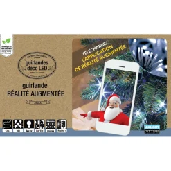 BLACHERE Guirlande lumineuse réalité augmentée 12 m 200 LED câble transparent Blanc froid Sale