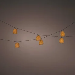 KAEMINGK Guirlande lumineuse solaire résine tressée 8 LED (2,10 m) Campagne Naturel Sale