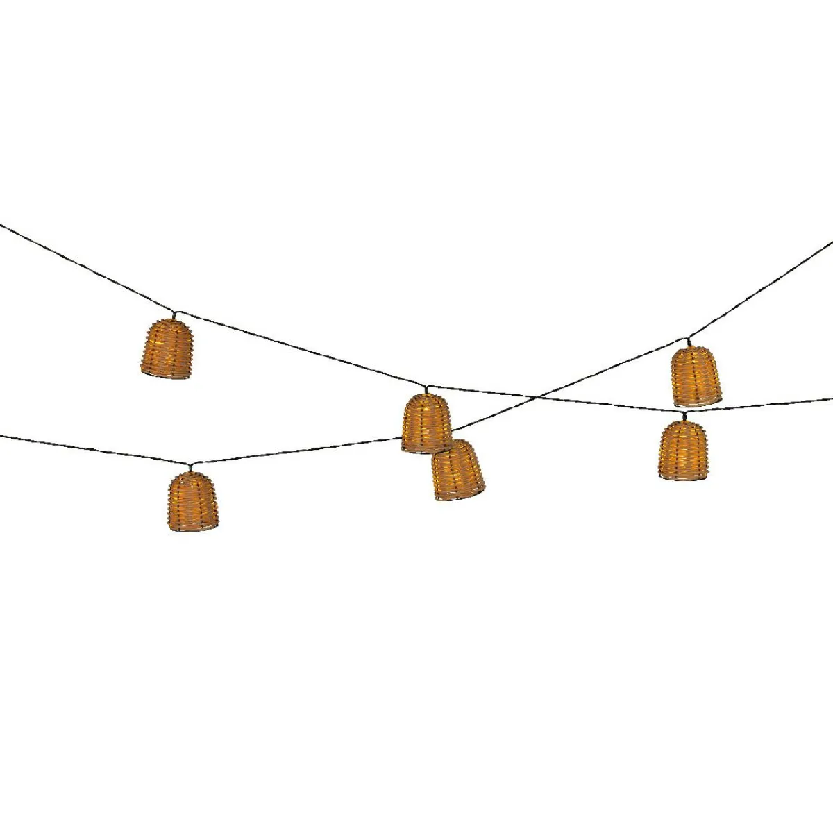 KAEMINGK Guirlande lumineuse solaire résine tressée 8 LED (2,10 m) Campagne Naturel Sale