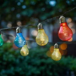 #N/A Guirlande lumineuse solaire 50 LED (4,5 m) Guinguette clignotante Multicolore